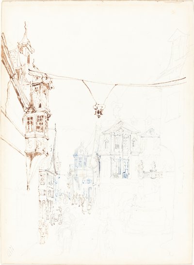 Escena de calle continental de John Skinner Prout