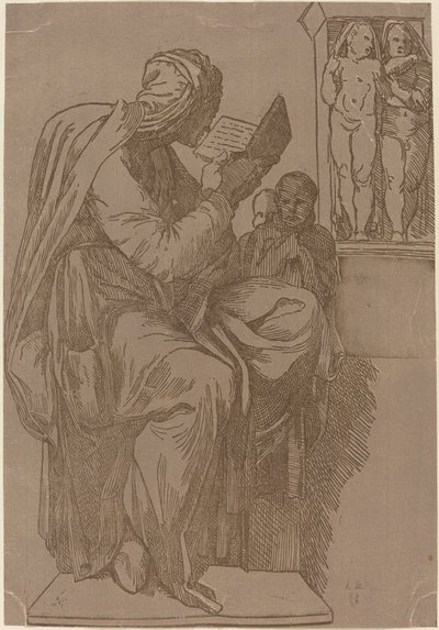 Una sibila leyendo de John Skippe after Michelangelo