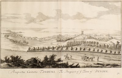La perspectiva de la ciudad de Dundee de John Slezer