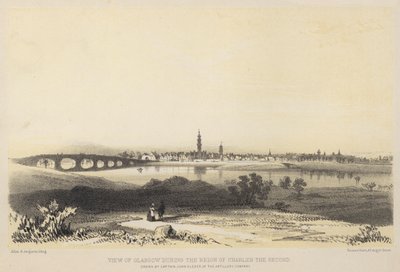 Vista de Glasgow durante el reinado de Carlos II de John Slezer