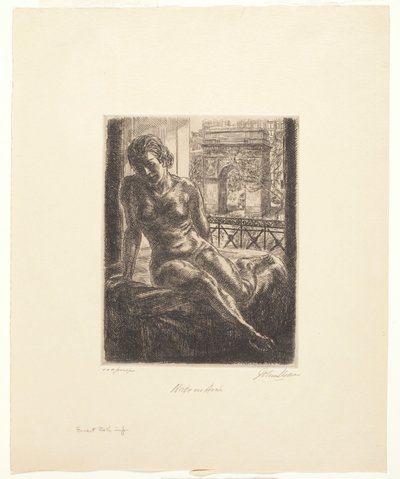 Desnudo y Arco de John French Sloan