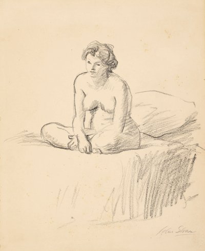 desnudo sentado de John French Sloan