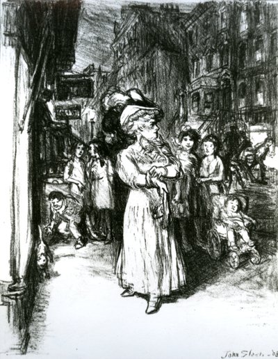 Sexta Avenida y Calle 30 de John French Sloan