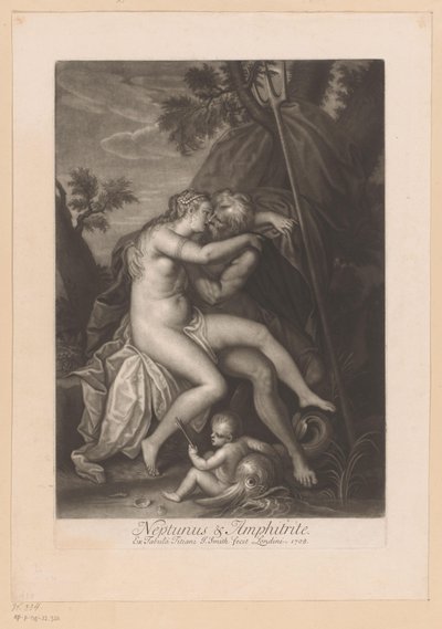 Besando a Neptuno y Anfitrite Neptuno y Amphitrite (título sobre el objeto) Amoríos de los dioses (título de la serie) Amores de los dioses (título de la serie) de John Smith