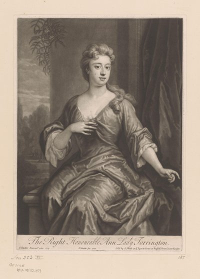Portret de Anne Newport La Muy Honorable Ann Lady Torrington (título sobre el objeto) de John Smith