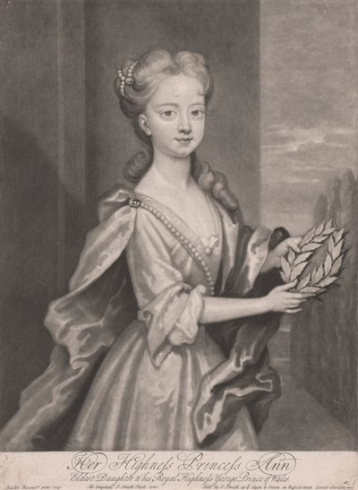 Su Alteza la Princesa Ana, Hija Mayor de Su Alteza Real Jorge Príncipe de Gales, 1720 de John Smith