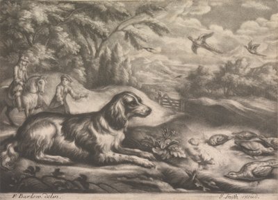 Perro de caza y faisanes de John Smith
