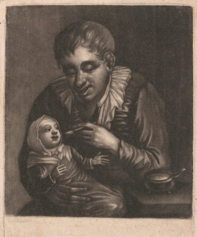 Hombre alimentando a su hijo de John Smith
