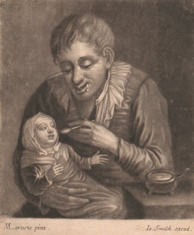 Hombre alimentando a su hijo de John Smith