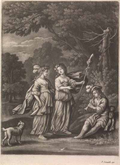 Escena pastoral con un intérprete de chirimía de John Smith
