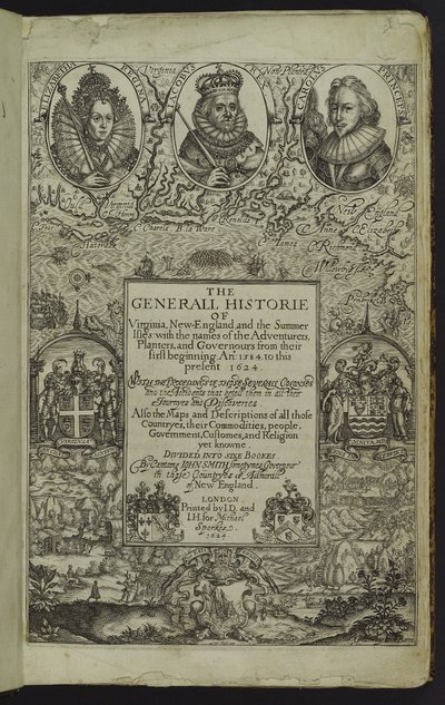 "La historia general de Virginia, Nueva Inglaterra y las Islas de Verano", 1624 de John Smith 2