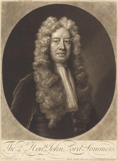 John Lord Sommers de John Smith after Jonathan Richardson, Sr.