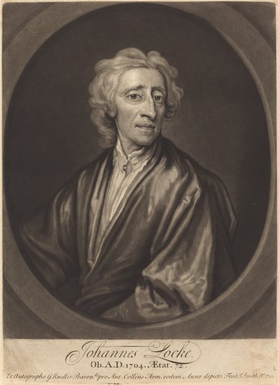 John Locke de John Smith after Sir Godfrey Kneller