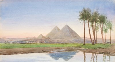 Las pirámides de Gizah (2º estudio), c.1907-10 de John Somerscales