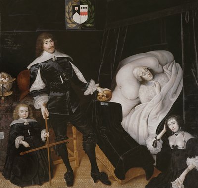 Sir Thomas Aston (1600-45) en el lecho de muerte de su esposa de John Souch