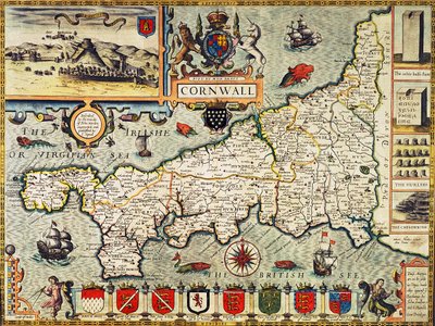 Mapa de Cornualles del 