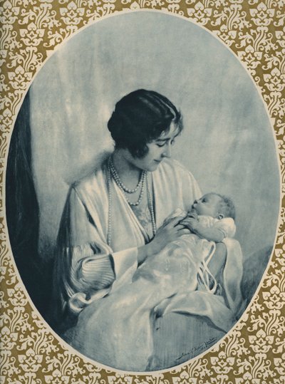 Retrato de Isabel II y la Reina Madre de John St. Helier (after) Lander