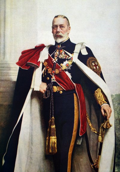 Retrato de Jorge V, Soberano de la Orden de la Jarretera de John St. Helier (after) Lander