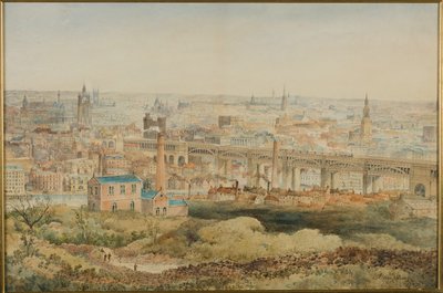 Newcastle upon Tyne desde Windmill Hills, Gateshead, 1887 de John Storey