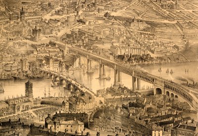 Newcastle upon Tyne en el reinado de la Reina Victoria, 1864 de John Storey