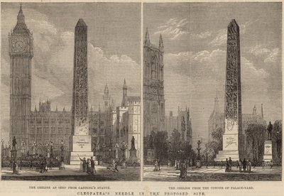 La Aguja de Cleopatra en el sitio propuesto de John Sulman