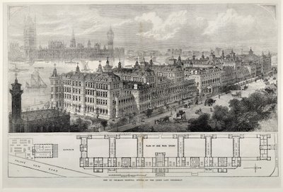 Nuevo Hospital de St. Thomas inaugurado por la Reina el miércoles pasado, 1871 de John Sulman