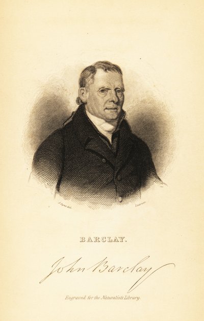 Retrato de John Barclay, anatomista comparativo escocés, 1841 (grabado) de John Syme