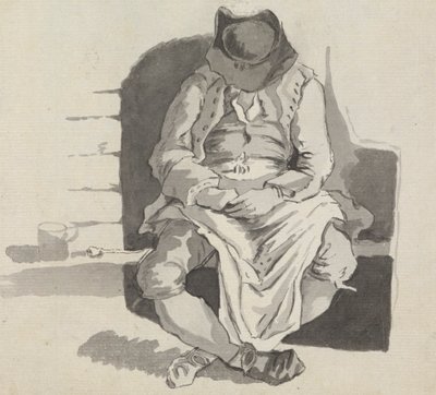 Estudio de un hombre dormido en un banco de John Taylor