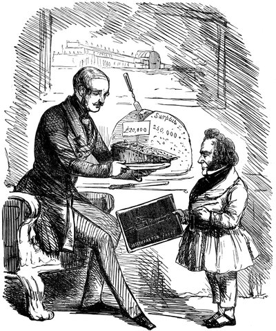 Alberto, Príncipe Consorte de la Reina Victoria, y Joseph Paxton de John Tenniel