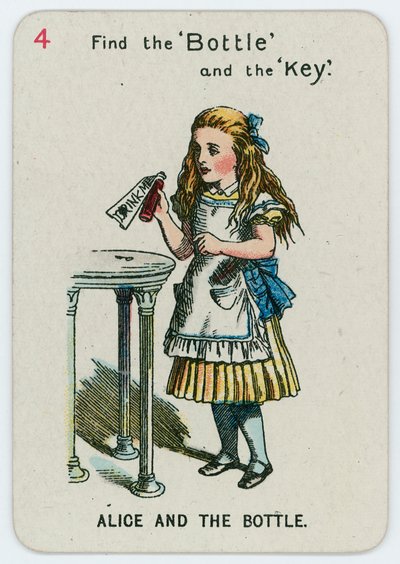 Alicia y la botella de John Tenniel