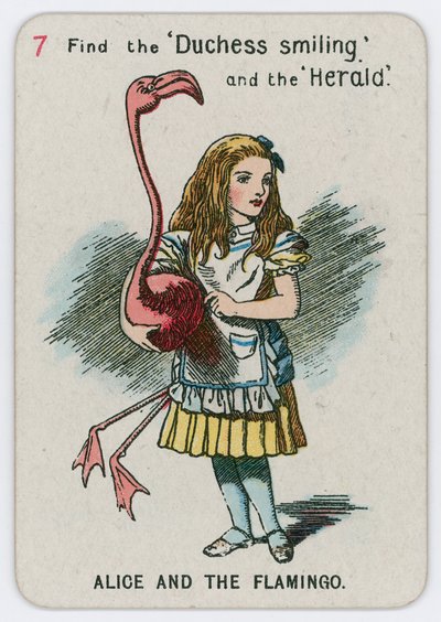 Alicia y el flamenco de John Tenniel