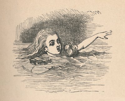 Alicia en un mar de lágrimas, 1889 de John Tenniel