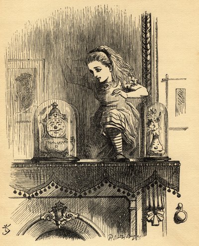 Alicia en la casa del espejo, ilustración de 