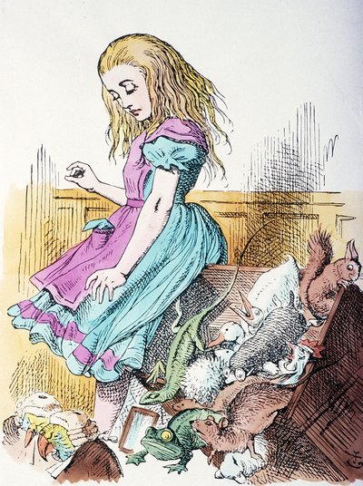 Alicia rodeada de animales de John Tenniel