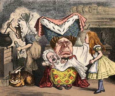 Alicia, la Duquesa y el Bebé de John Tenniel