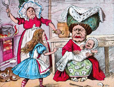 Alicia, la Duquesa y el Bebé, c1910 de John Tenniel