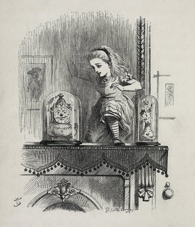 Alicia a través del espejo - En "Las aventuras de Alicia en el País de las Maravillas y a través del espejo" de Lewis Carroll, ilustración de John Tenniel de John Tenniel