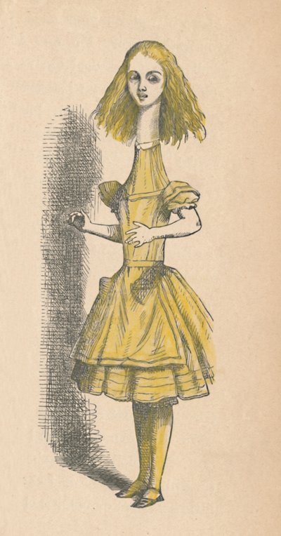 Alicia con un cuello largo, 1889 de John Tenniel