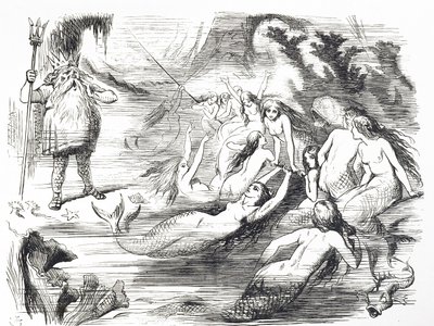 Caricatura comentando sobre el segundo intento de tender el cable telegráfico atlántico de John Tenniel