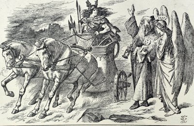 Caricatura de Punch titulada Apelación del Tiempo de John Tenniel