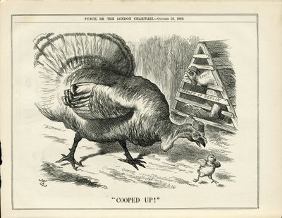 Ilustración de John Tenniel (1820-1914) en Punch de John Tenniel