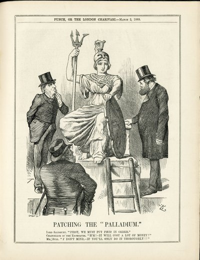 Ilustración de John Tenniel (1820-1914) en Punch de John Tenniel