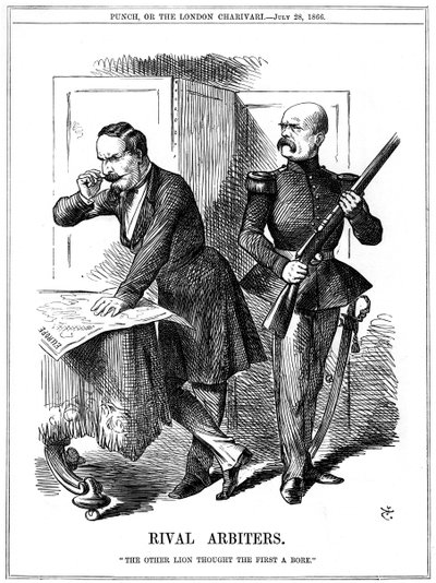 Árbitros rivales, 1866 de John Tenniel