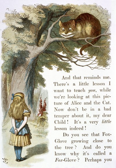 el gato de cheshire de John Tenniel