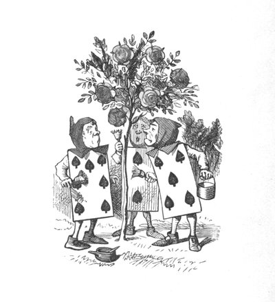 Las cartas pintando los rosales, 1889 de John Tenniel