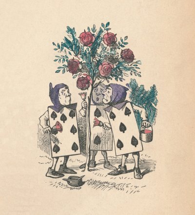 Las cartas pintando los rosales de John Tenniel