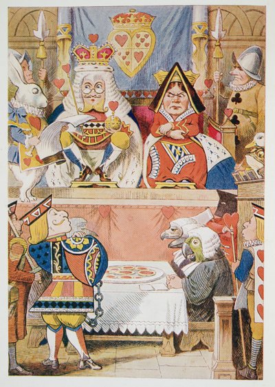 El juicio del Sota de Corazones, de Las aventuras de Alicia en el país de las maravillas y A través del espejo y lo que Alicia encontró allí, de Lewis Carroll, publicado en 1911 de John Tenniel