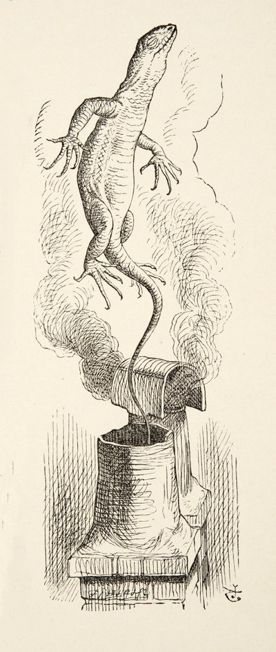 ¡Ahí va Bill!, de Las aventuras de Alicia en el país de las maravillas de Lewis Carroll (1832 - 98), pub. 1891 de John Tenniel
