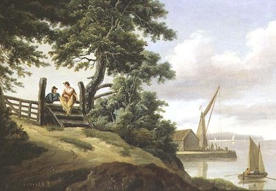 Amantes junto a una Puerta de John Thomas Serres