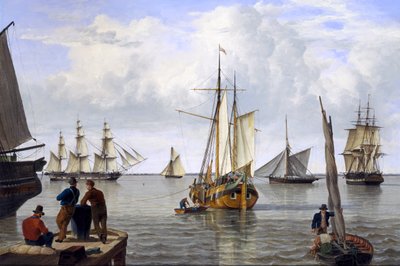Embarcaciones en el estuario del Támesis, 1820 de John Thomas Serres
